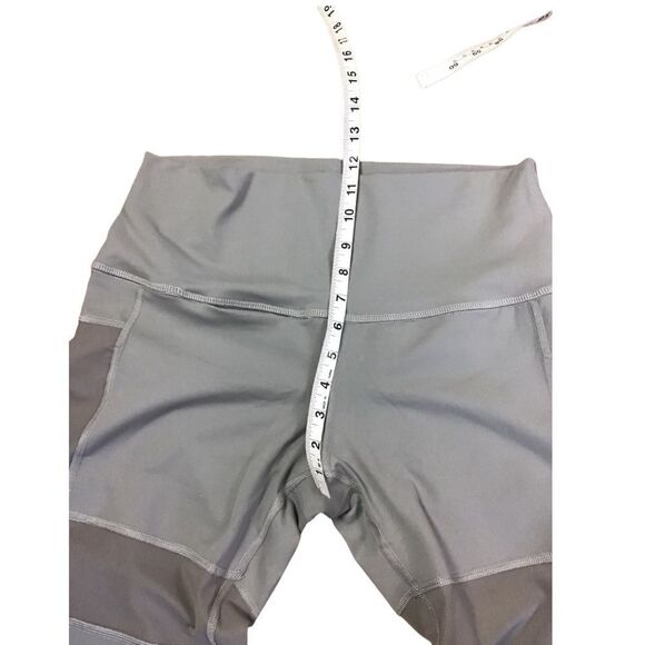 TRIHARA Gray High Rise Mesh Panel Athletic Leggings Size Large - Picture 4 of 9